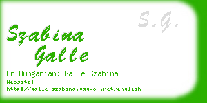 szabina galle business card